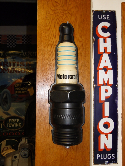 Motorcraft spark plug sign GENUINE AutomobiliaUK vintage petrol