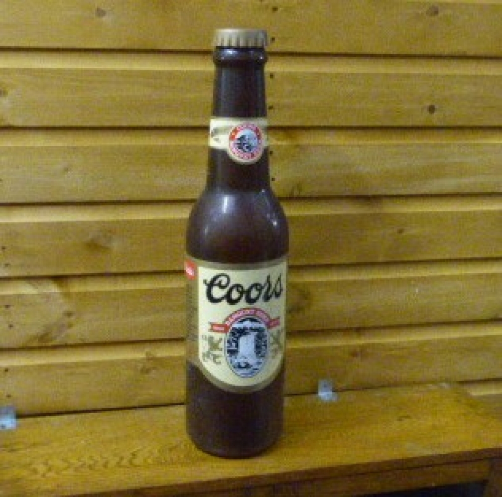 COORS giant 23 inch plastic beer bottle moneybox AutomobiliaUK