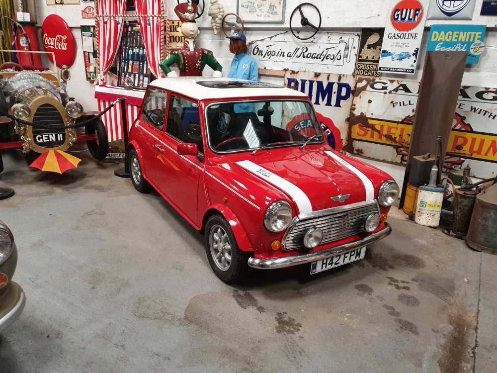RSP Mini Cooper joins Chitty in showroom ! | Automobilia-UK - vintage ...