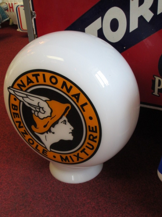 National Benzole Glass globe OUT OF STOCK