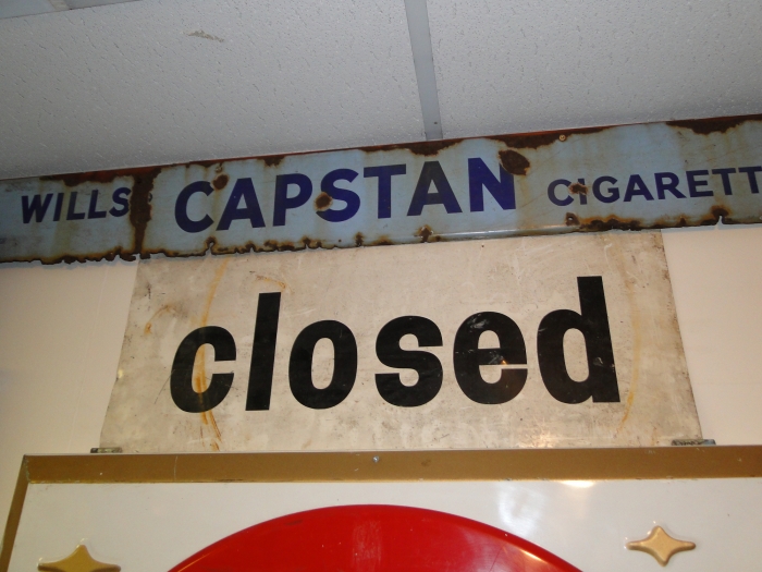 Closed sign . Metal 1960