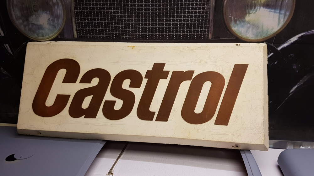 Castrol original sign 36 x 15 inch. ( one sold at auction for £288 2018 )