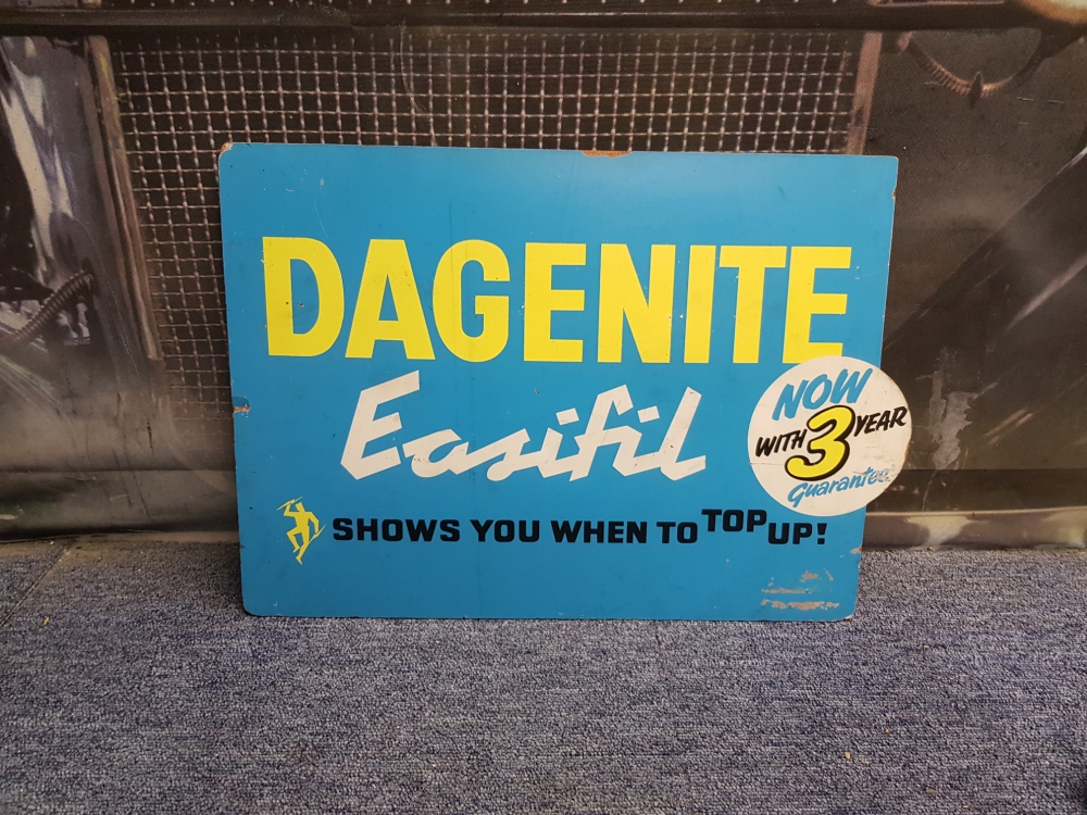 Daganite boarded sign , fantastic rare sign 20 x 14inch