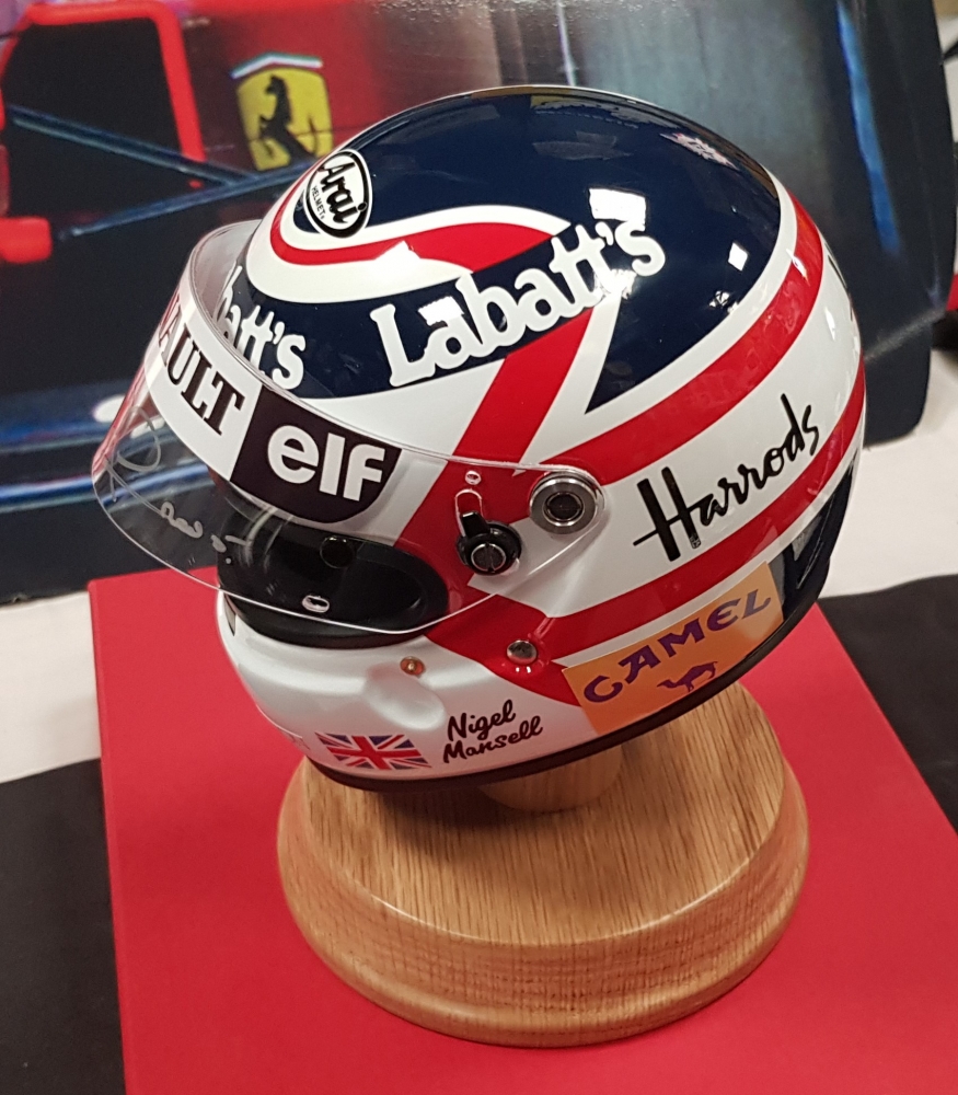 Nigel Mansell 1/2 scale FULL LIVERY helmet number 8 of only 10 LIMITED RARE EDITION 