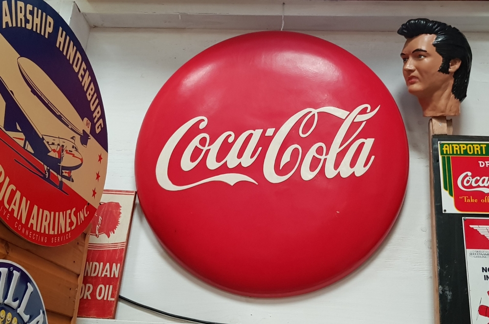 COCA COLA 36 inch button sign Great display item 