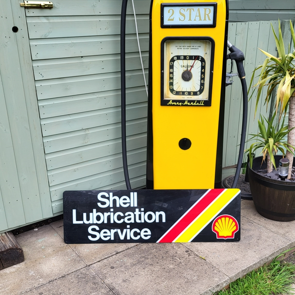 SHELL Lubrication ORIGINAL sign 48 x 14 inch | Automobilia-UK - vintage ...