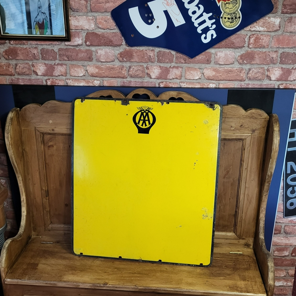 An AA Event chalk board rare item ENAMEL 30 x 27 inches 