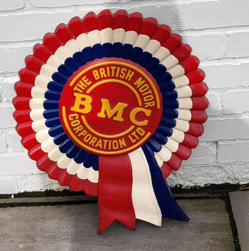 BMC rosette STUNNING item  24 x 19 inch VERY RARE  !SOLD another item off to WALES !
