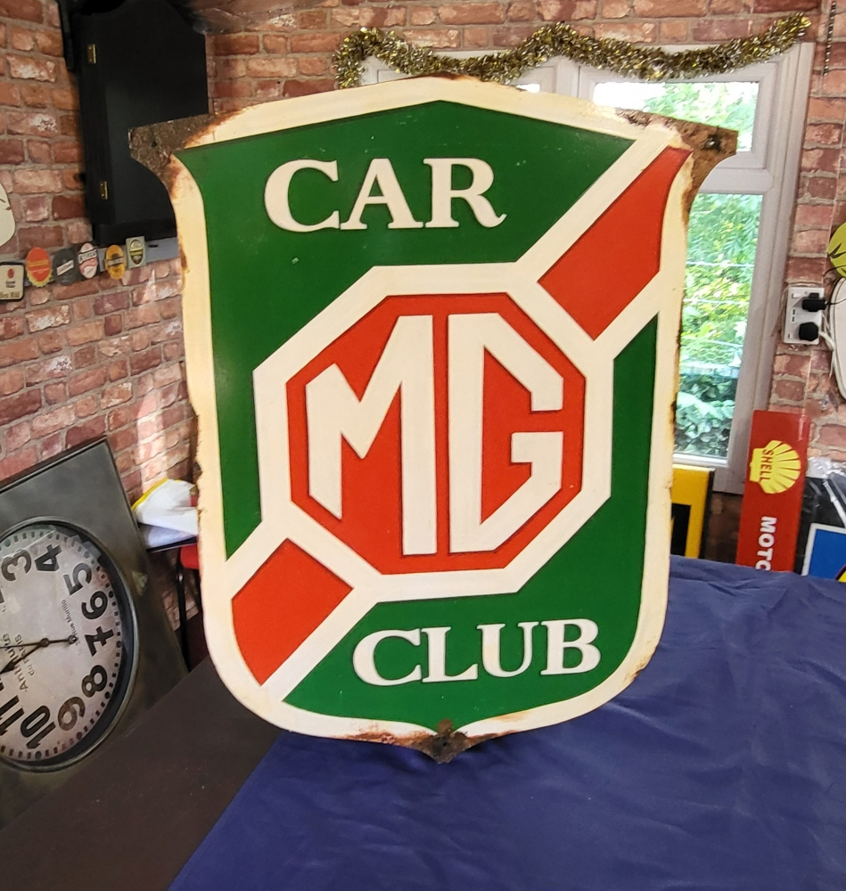 MG car club sign 32 x 24 repro great item 