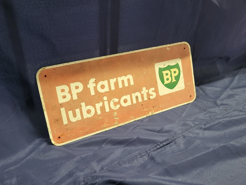 BP Farm Lubricants Original alloy 21 x 81/2 inches RARE