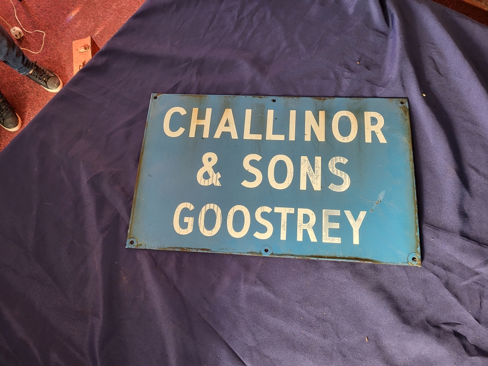 Challinor ENAMEL original sign 1940