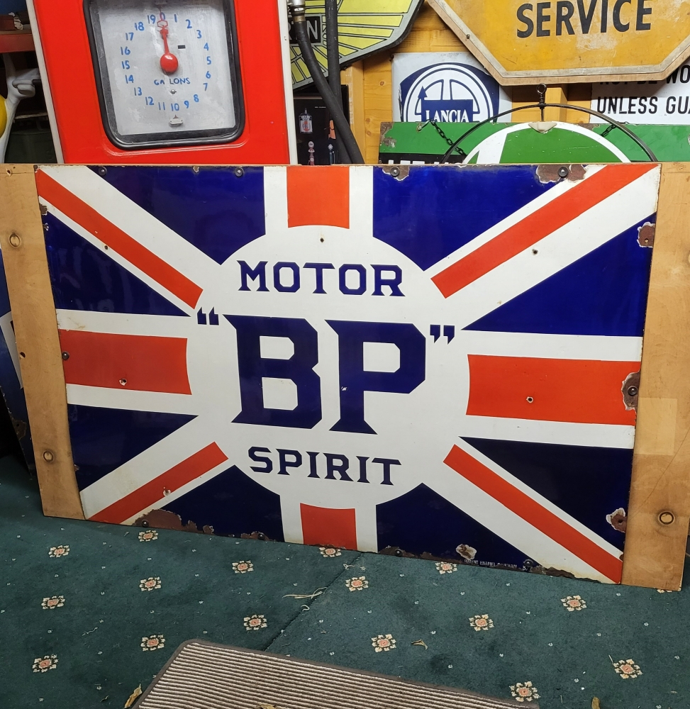 BP enamel ORIGINAL 1922 54x 36 inch sign STUNNING 