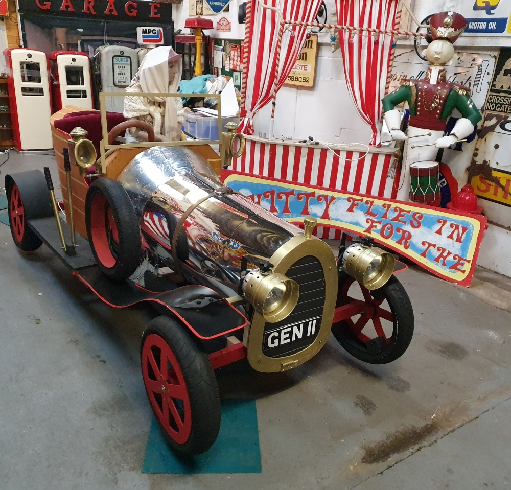 Chitty in showroom