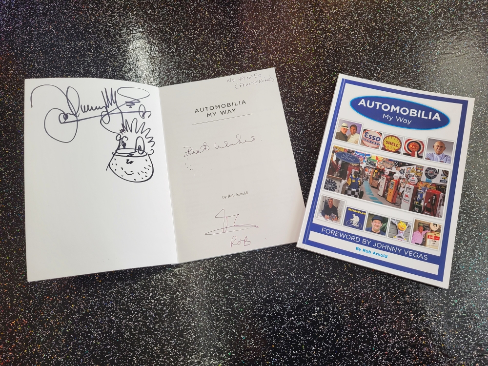 Johnny Vegas signed limited edition copy of Our latest book 