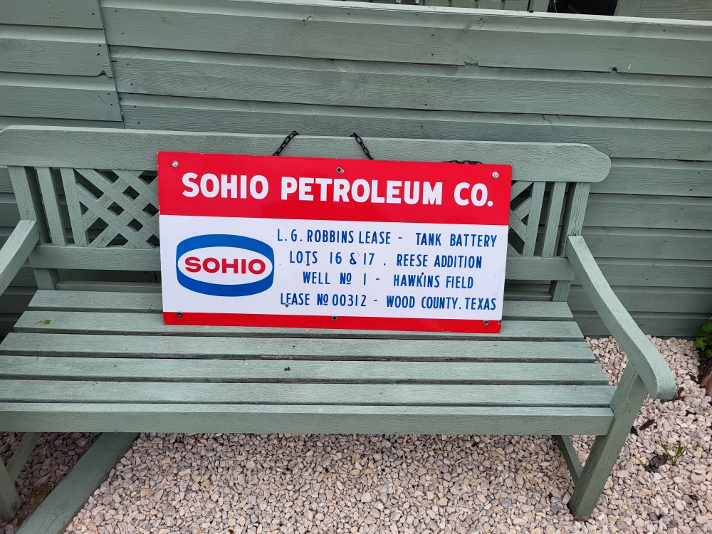 SOHIO enamel American sign 36 x 18 inch Great display item !