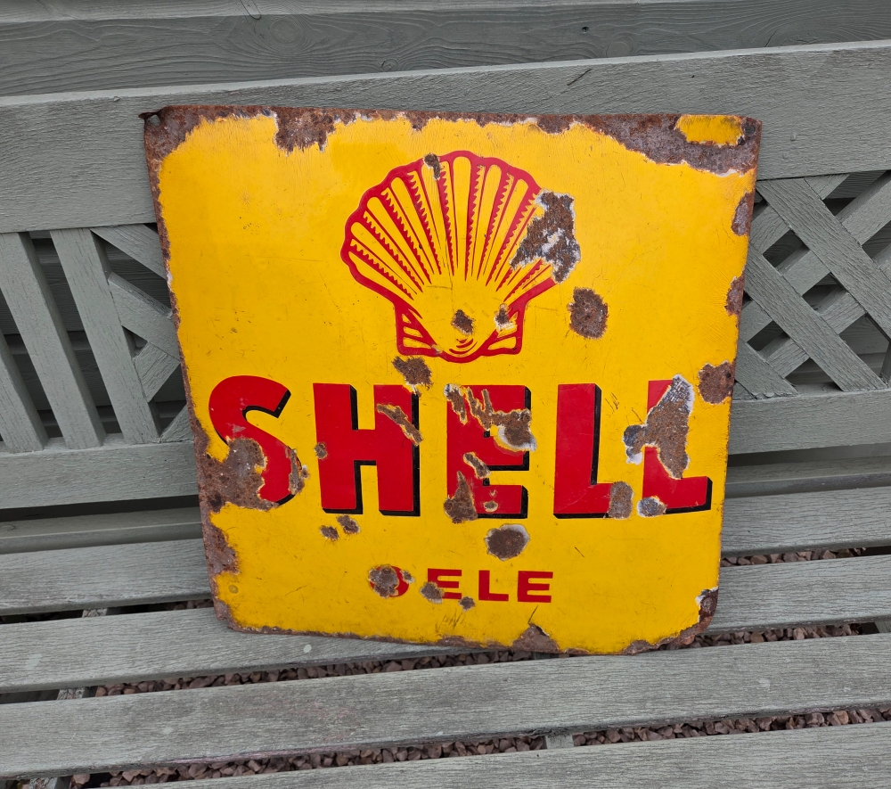 SHELL rare 1930's enamel sign STUNNING !!!!! EARLY SIGN | Automobilia ...