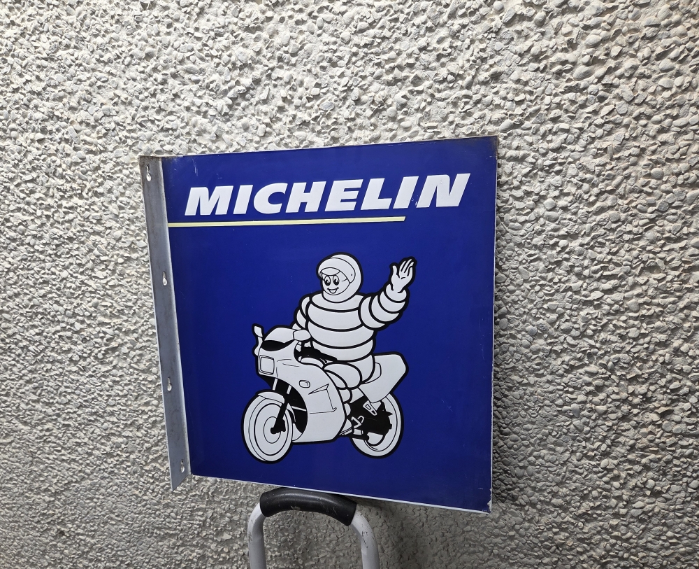 Michelin motorcycle DOUBLE SIDED white letters 18 x 18 inch 